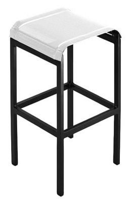 Ego Tandem Bar stool - H 80 cm - Fabric. White