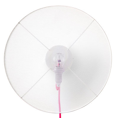 Petite Friture Grillo Large Wall light - Ø 36 cm - Power plug. White,Fluorescent pink