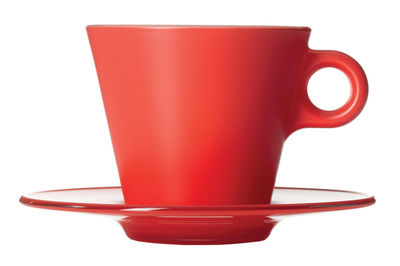 Leonardo Ooh ! Magico Cappuccino cup. Red