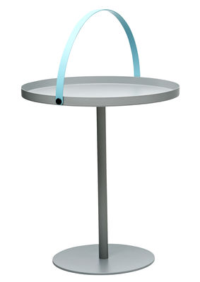 Design Letters To Go Coffee table - With handle - H 48 cm. Grey,Turquoise