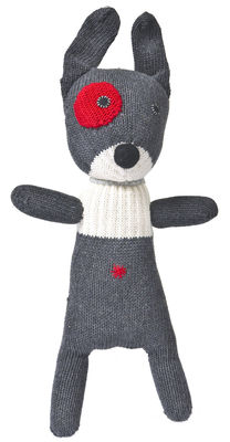 Anne-Claire Petit New small dog Cuddly toy - Crochet cuddly toy. Grey