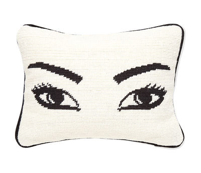 Jonathan Adler Eyes Cushion - L 30,5 x W 23 cm. White,Black