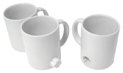 Thelermont Hupton Link mugs Mug - Set of 3. White