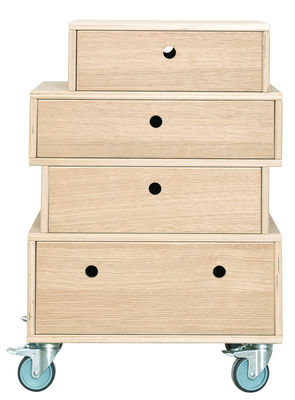 House Doctor Storage unit - With castors - 4 drawers. Light oak