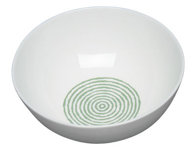 A di Alessi Acquerello Salade bowl - Ø 20 cm. White,Green