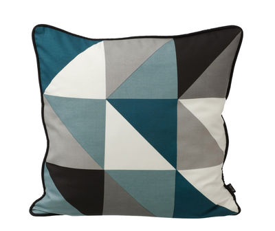 Ferm Living Remix Cushion. White,Blue,Grey