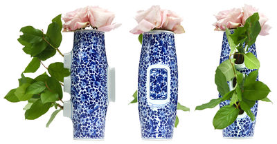 Moooi Delft Blue 4 Vase. White,Blue