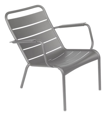 Fermob Luxembourg Low armchair. Metal grey