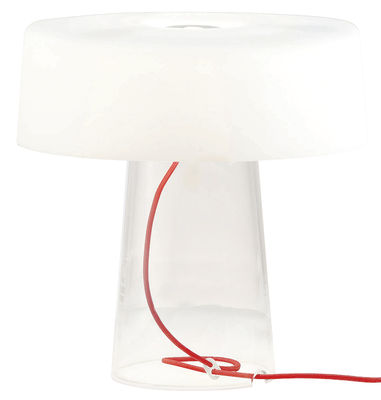 Prandina Glam Table lamp - H 48 cm / Dimmer. White,Red,Transparent