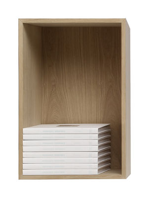 Muuto Stacked Shelf - Large rectangular unit with bottom. Ash
