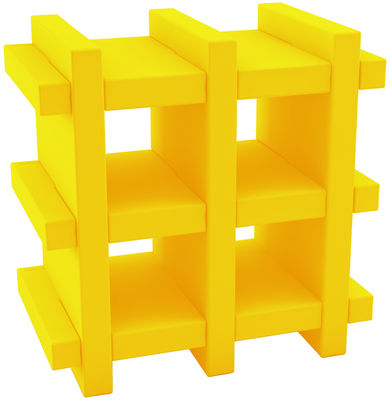 Slide Booky mini Shelf - H 70 cm - W 70 cm. Yellow