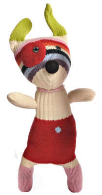 Anne-Claire Petit New small dog Cuddly toy - Crochet cuddly toy. Red,Green