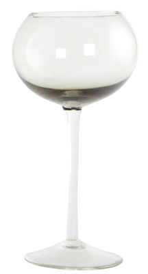 House Doctor Ball Elegant Wine glass - /H 20 cm. Smoked grey