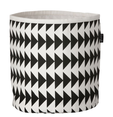 Ferm Living Arrow Basket - Small / Ø 22 x H 25 cm. White,Black