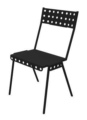 Meccano Home Bistrot Stackable chair - Metal. Black