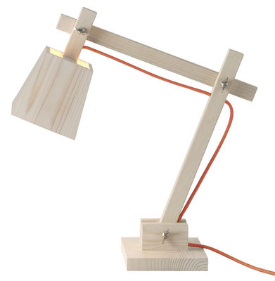 Muuto Wood Lamp Table lamp. Orange,Light wood