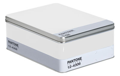 Seletti Pantone Box - Metal box - H 11 cm. 12-4306 White