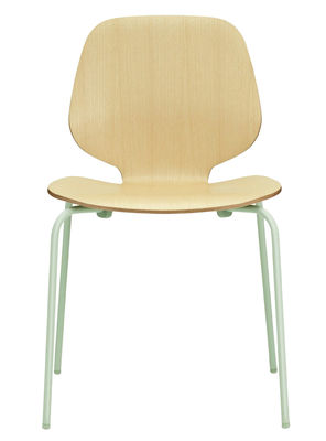 Normann Copenhagen My Chair Stackable chair - Wood seat. Green,Ash
