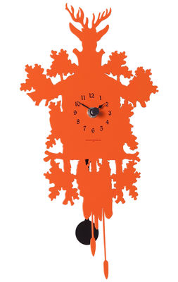 Diamantini & Domeniconi Cucù Mignon Wall clock - with pendulum - H 34 cm. Orange