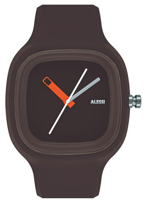 Alessi Watches Kaj Watch - One colour version. Chocolate
