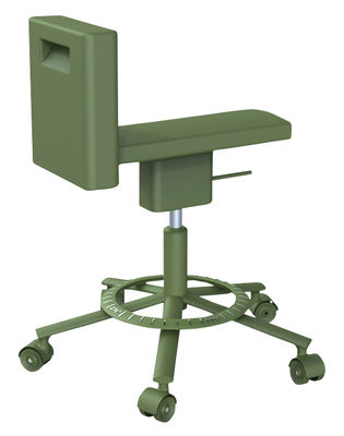 Magis 360° Chair Wheelchair - Casters. Olive green
