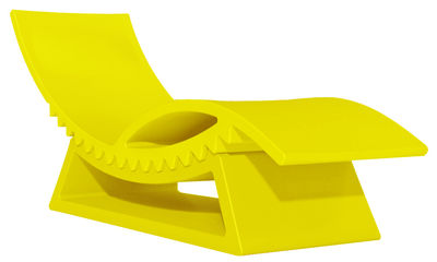 Slide TicTac Reclining chair - with coffee table. Yellow