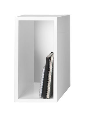 Muuto Stacked Shelf - Small rectangular unit with bottom. White