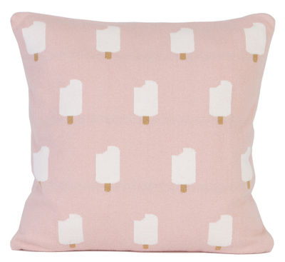Woouf! Pink Ice Cream Cushion - 35 x 35 cm. White,Pink,Brown