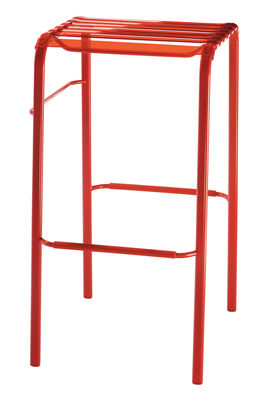 Magis Striped Bar stool - H 68 cm - Plastic seat. Orange