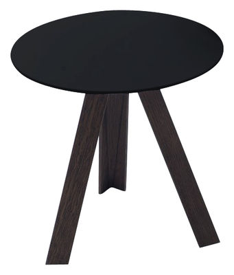 Arco Tre Supplement table - Round - Ø 55 cm x H 45 cm. Laquered black
