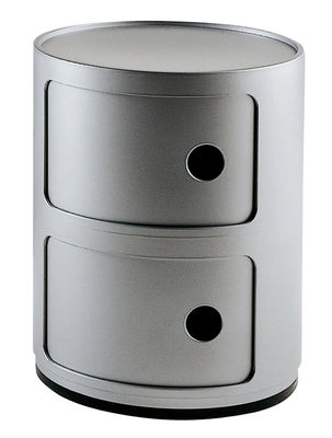 Kartell Componibili Storage - 2 elements. Silver