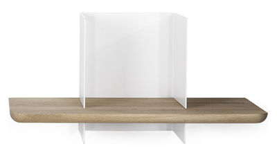 Universo Positivo Clip Small Shelf - W 50 cm. White,Natural oak