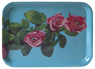 Seletti Toiletpaper Tray - / Roses. Turquoise