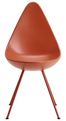 Fritz Hansen Drop Chair - Plastic shell / Reissue 1958. Red