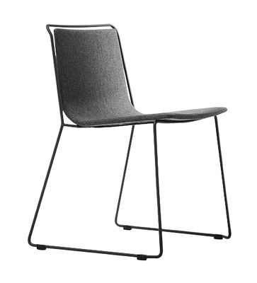 Ondarreta Alo Padded chair - Fabric upholstery. Grey,Black