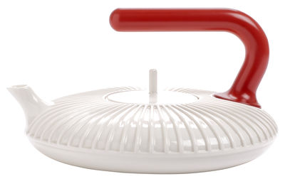 Droog Design - Pop Corn Handle with Care Teapot. White,Red