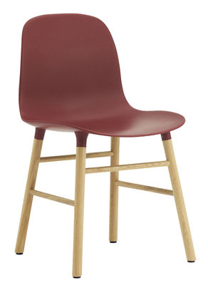 Normann Copenhagen Form Chair - Oak leg. Red,Oak