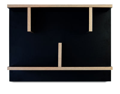 POP UP HOME Rack Shelf - L 60 x H 45 cm. Black,Natural wood