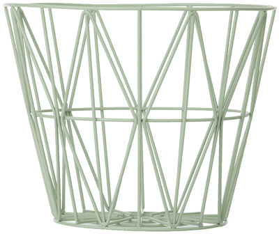 Ferm Living Wire Large Basket. Water green