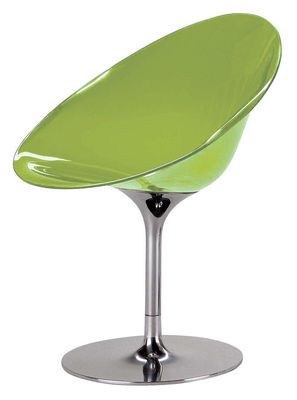 Kartell Ero/S/ Swivel armchair - Polycarbonate. Transparent green