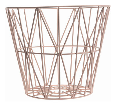 Ferm Living Wire Small Basket - Ø 40 x H 35 cm. Pink