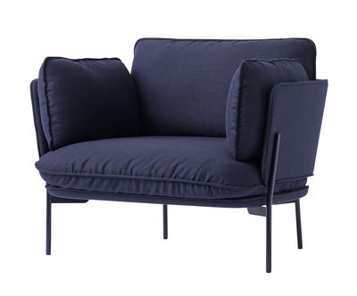 And Tradition Cloud LN1 Armchair. Midnight blue