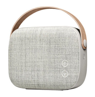 Vifa Helsinki Bluetooth speaker - Bluetooth / Fabric & leather. Sandstone grey