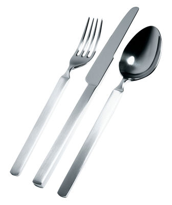 Alessi Dry Kitchen cupboard - 24 pieces of cutlery. Polished steel