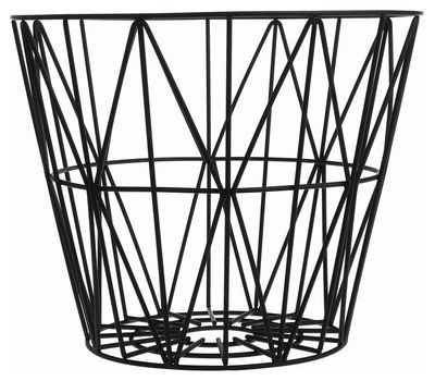 Ferm Living Wire Medium Basket - Ø 50 x H 40 cm. Black