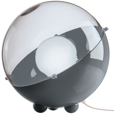 Koziol Orion Table lamp. Opaque black,Transparent charcoal grey