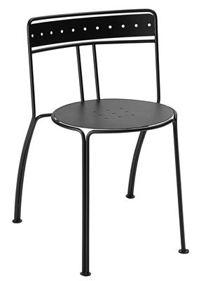 Fermob Idoles Palais Royal Stackable chair - By Jean-Michel Wilmotte - Metal. Licorice
