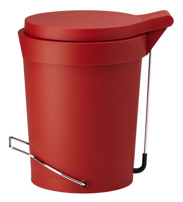 Authentics Tip Pedal bin - With pedal - 7 Litres. Dark red
