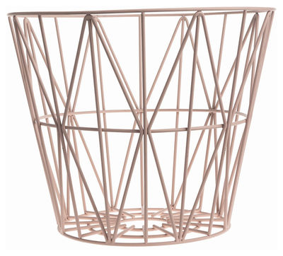 Ferm Living Wire Medium Basket - Ø 50 x H 40 cm. Pink