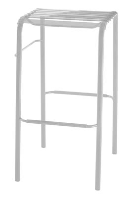 Magis Striped Bar stool - H 68 cm - Plastic seat. White